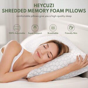 Cooling Shredded Memory Foam Pillow for Sleeping